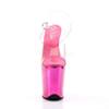 Pleaser - FLAMINGO808 Sandale à bride à la cheville, Pole dance chaussures - Chaussures de pole dance - Rose/Transparent Product image